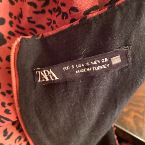 ZARA Polka Dot Shirred Dress Size Small EUC - Picture 6 of 6